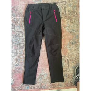 Woman Ski Pant, Black and Pink, Small